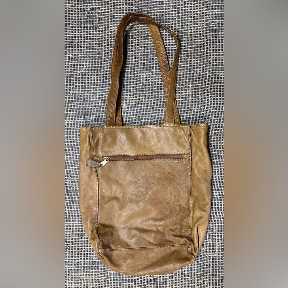 Barganza Genuine Leather Purse Outside Zip Pocket Inside Pocket Vintage